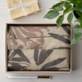 Floral Stencil Design met Tawny Leaves Tissuepapier (Geschenk)