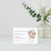 Floral Stethoscoop voor thuiszorg Visitekaartje (Staand voorkant)