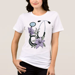 Floral Stethoscope – Healing in Bloom Tri-Blend Shirt