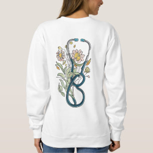 Floral Stethoscope Sweatshirt