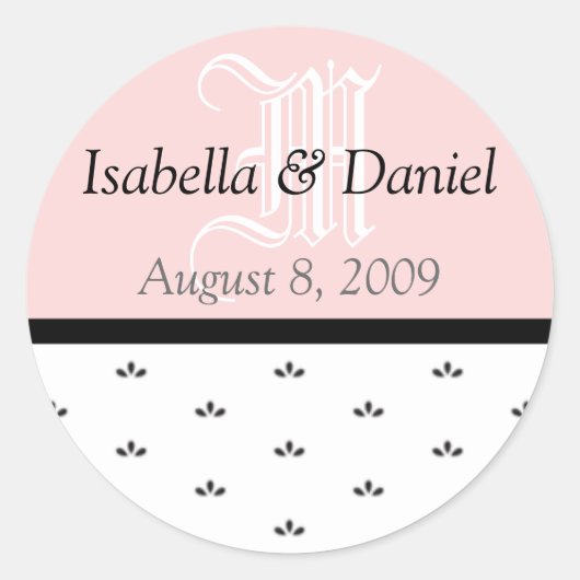 Floral Stickers Monograms Gifts Seals (Voorkant)