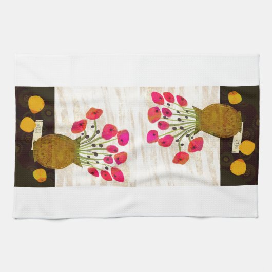 Floral still Kitchen Tea Towel Theedoek (Horizontaal)