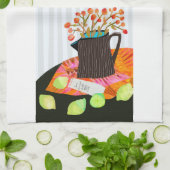 Floral still Kitchen Tea Towel Theedoek (Gevouwen)