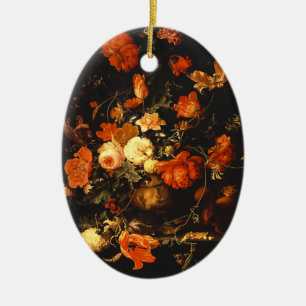 Floral still life - Abraham Mignon Keramisch Ornament