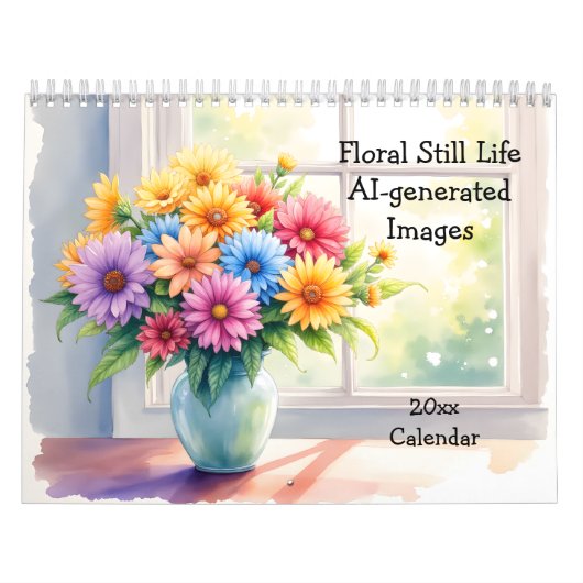 Floral Still Life AI-generated Images Kalender (Hoes)