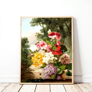 Floral still Life, John Wainwright Poster