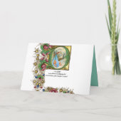 FLORAL STORK BOY BABY SHOWER BLUE GEM MONOGRAM (Achterkant)