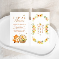 Floral Storybook Fox Baby shower Display Douche