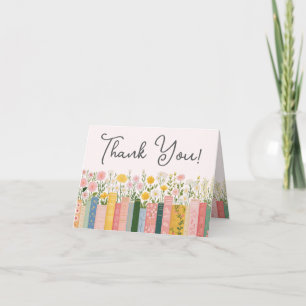 Floral Storybook Haar volgende hoofdstuk Vrijgezel Bedankkaart