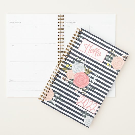 Floral Stripe 2022 Planner voor haar (Display)