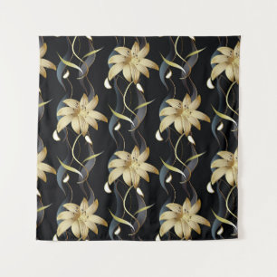 Floral Striped Luxury: 3D . Wandkleed