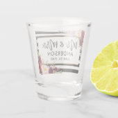 Floral Striped Mr en Mrs. Shot Glas (Achterkant)