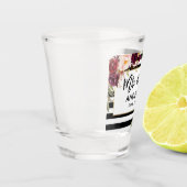 Floral Striped Mr en Mrs. Shot Glas (Links)
