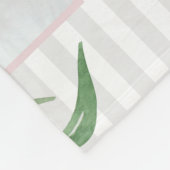 Floral Striped Stats Baby Blanket Fleece Deken (Hoek)