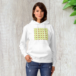 Floral Stripes Womens Hoodie