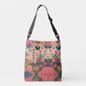 Floral Student Crossbody Tas (Achterkant)
