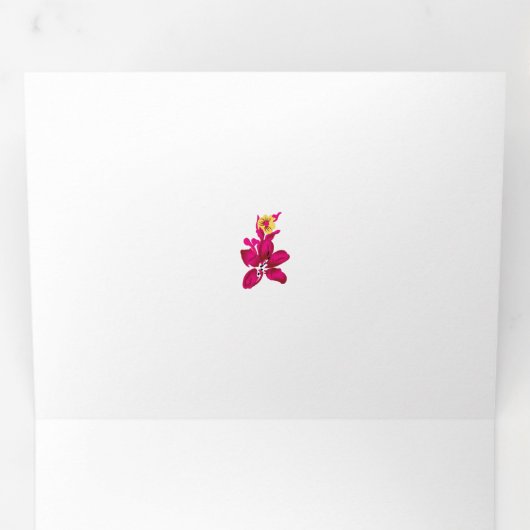 Floral Style, ArtyClick Crimson, Light Gold Drieluik Kaart (Binnenzijde eerst)