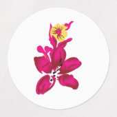 Floral Style, ArtyClick Crimson, Light Gold Labels (Design 2)