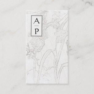 *~* Floral Subtle Flowers Neutral QR Logo Photo Bu Visitekaartje