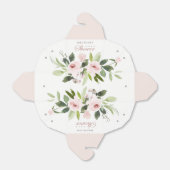 FLORAL SUBTLE SOFT BLUSH PINK ROSE BABY SHOWER BEDANKDOOSJES (Uitgevouwen)