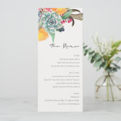 FLORAL SUCCULENT ANTLER BOHEMIAN WATERVERF MENU (Staand voorkant)