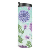 *~* Floral Succulent Glitter Girly Thermosbeker (Geroteerd rechts)