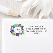 Floral & Succulent krans retour adreslabel Etiket (Insitu)