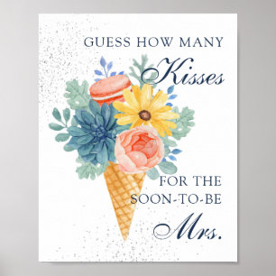 Floral Succulent Macaron Vrijgezellenfeest Party G Poster