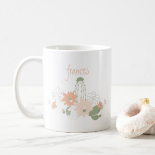 Floral Succulents Motif Koffiemok