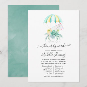 Floral Succulents Parachute Vrijgezellenfeest per  Kaart