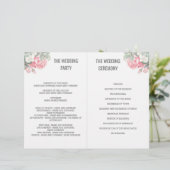 Floral Succulents Wedding Fan Programs (Staand voorkant)