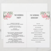 Floral Succulents Wedding Fan Programs (Voorkant / Achterkant)