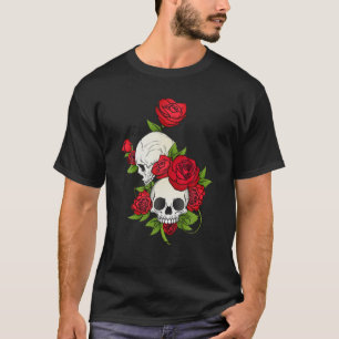 Floral Sugar Skull Day Of The Dead Dia De Muertos T-shirt