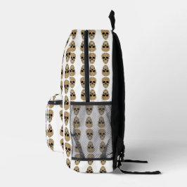 Floral Sugar Skull Dia de los Muertos Bedrukte Rugzak