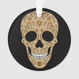 Floral Sugar Skull Dia de los Muertos Ornament
