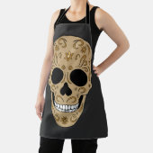 Floral Sugar Skull Dia de los Muertos Schort (Insitu)