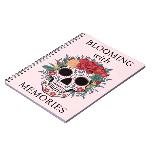 Floral Sugar Skull Notitieboek (Linkerzijde)