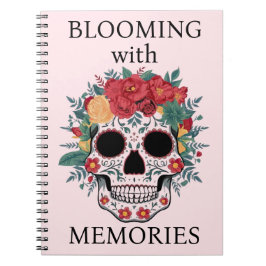 Floral Sugar Skull Notitieboek