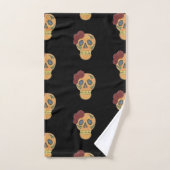 Floral Sugar Skulls Day of the Dead Bad Handdoek (Handdoek)