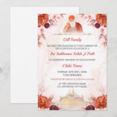 Floral Sukhmani Sahib Paath Invitation (Devant / Derrière)