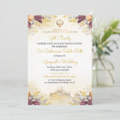 Floral Sukhmani Sahib Path Invitation card (Debout devant)