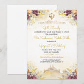 Floral Sukhmani Sahib Path Invitation card (Devant / Derrière)