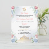 Floral Sukhmani Sahib Path Invitation card (Debout devant)