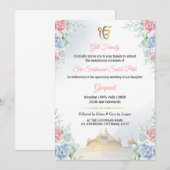 Floral Sukhmani Sahib Path Invitation card (Devant / Derrière)
