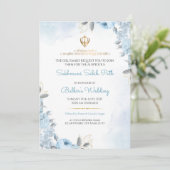 Floral Sukhmani Sahib Path Wedding Invitation Card (Debout devant)