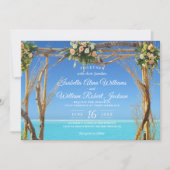 Floral Summer Beach Wedding Gate Kaart (Voorkant)