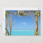 Floral Summer Beach Wedding Gate Kaart (Achterkant)