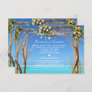 Floral Summer Beach Wedding Gate Reception Kaart