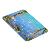 Floral Summer Beach Wedding Gate Save the Date Magneet (Rechterzijde)