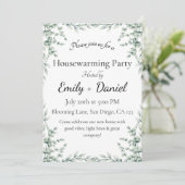 Floral summer house warming party invitation (Debout devant)